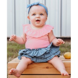 Light Wash Denim Bloomer RuffleButts 